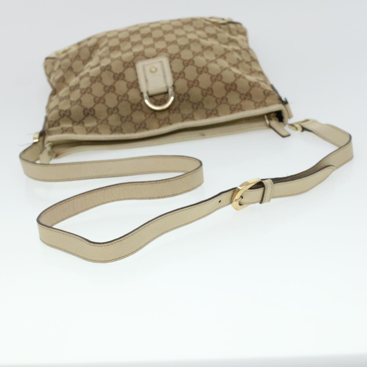 GUCCI GG Canvas Shoulder Bag Beige 131326 ar9404