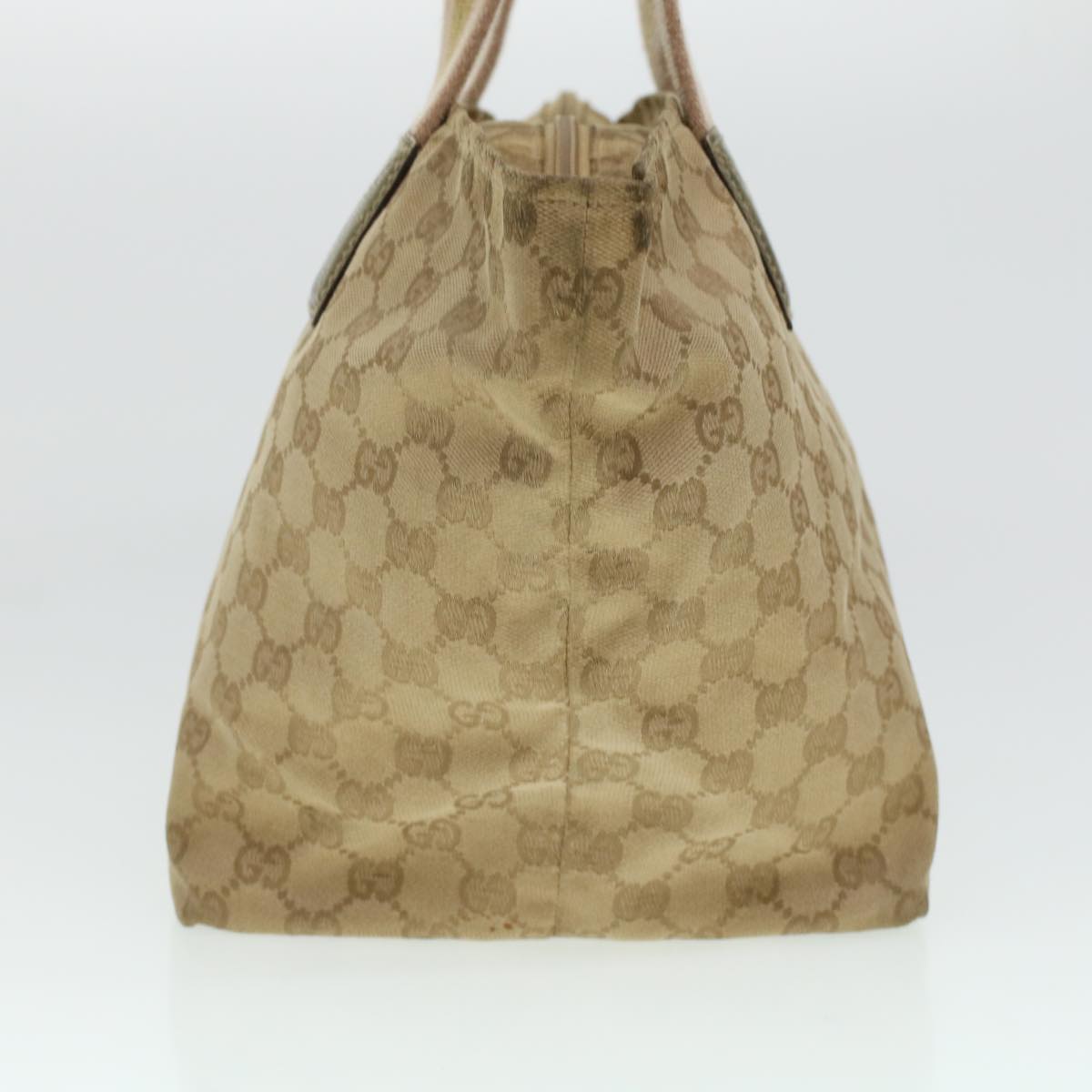 GUCCI GG Canvas Sherry Line Tote Bag Beige Green Pink 131230 ar9406