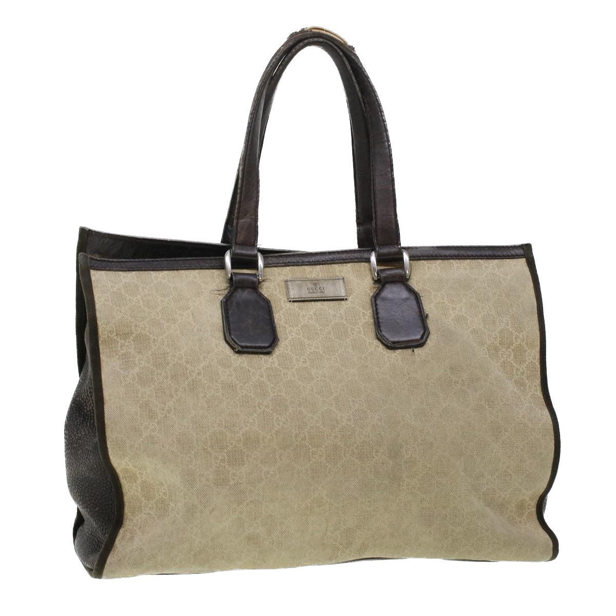 GUCCI GG Canvas Tote Bag Beige 281400 ar9407
