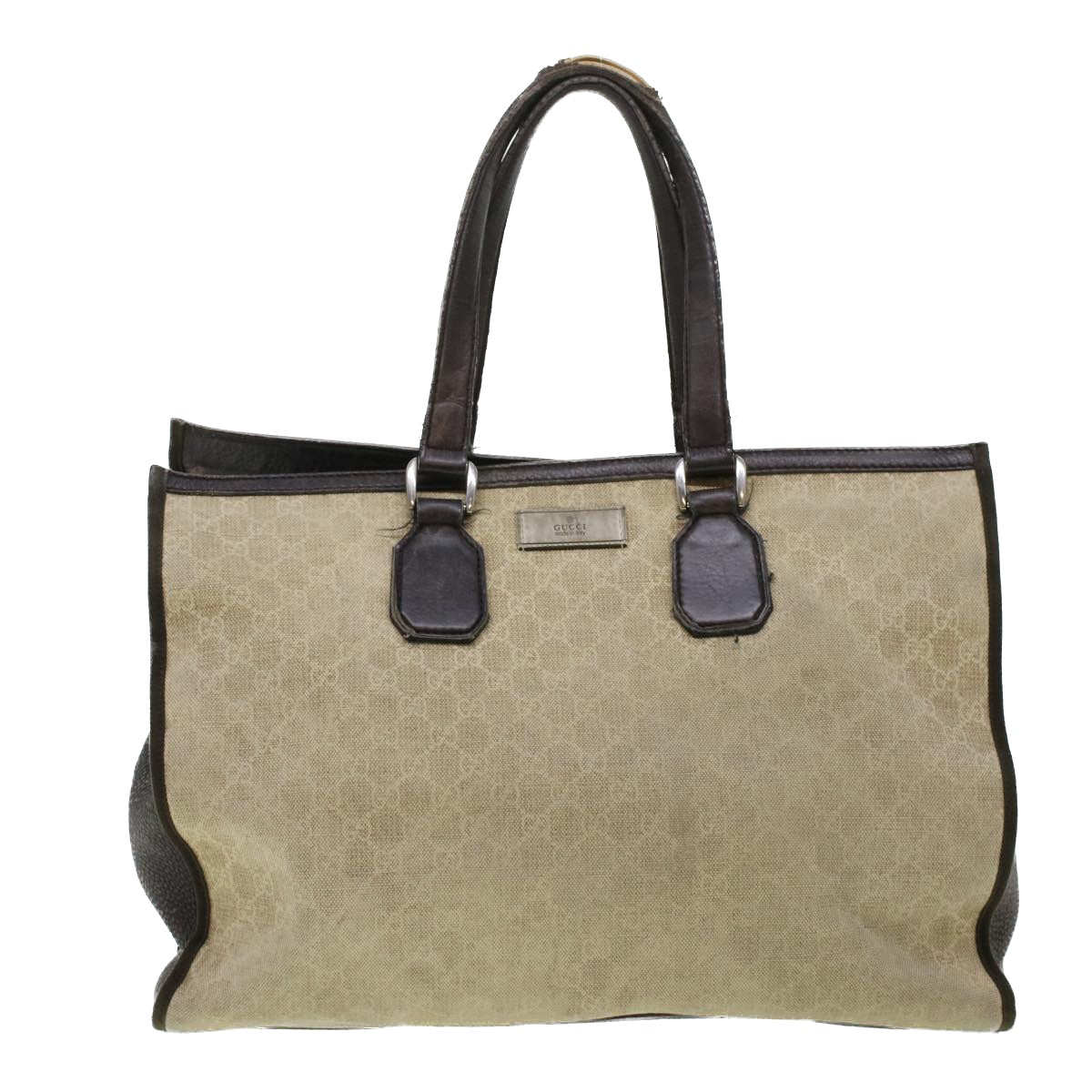 GUCCI GG Canvas Tote Bag Beige 281400 ar9407