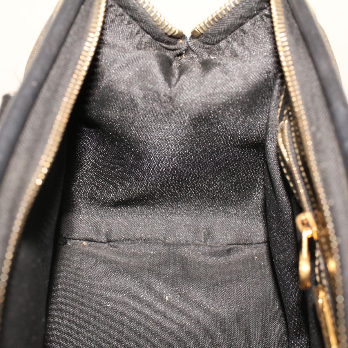 FENDI Pecan Canvas Mini Boston Bag PVC Leather Brown Black ar9480