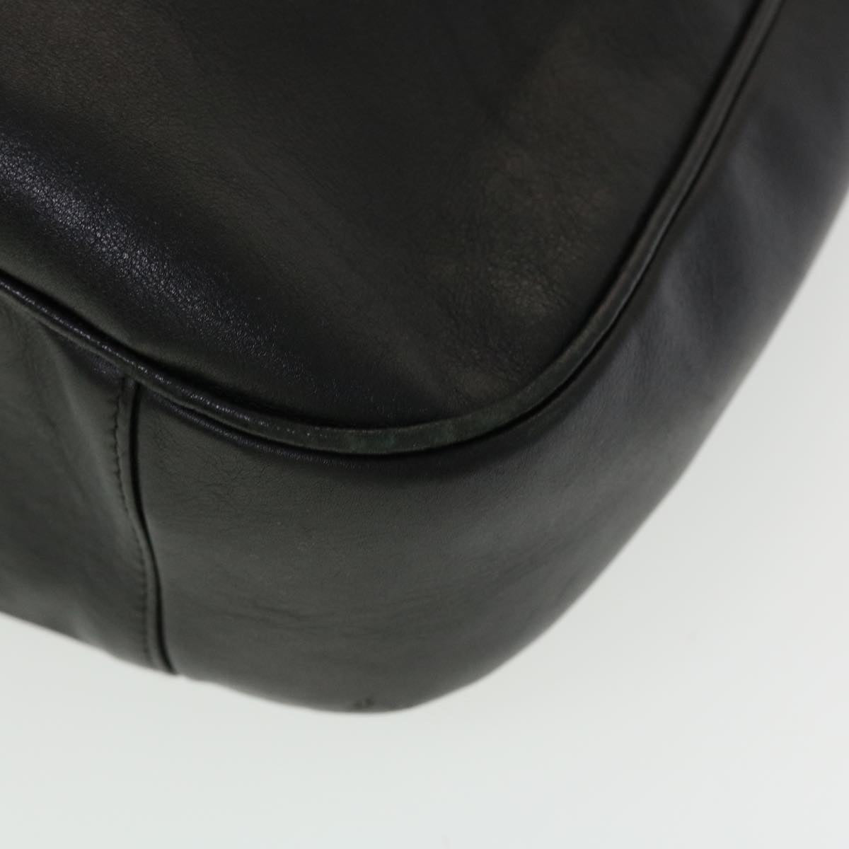 GUCCI Bamboo Hand Bag Leather 2way Black 001.0166.1577 ar9614
