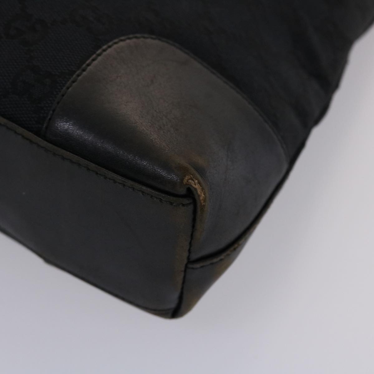 GUCCI GG Canvas Shoulder Bag Leather Black 001•4231 000926 ar9675B