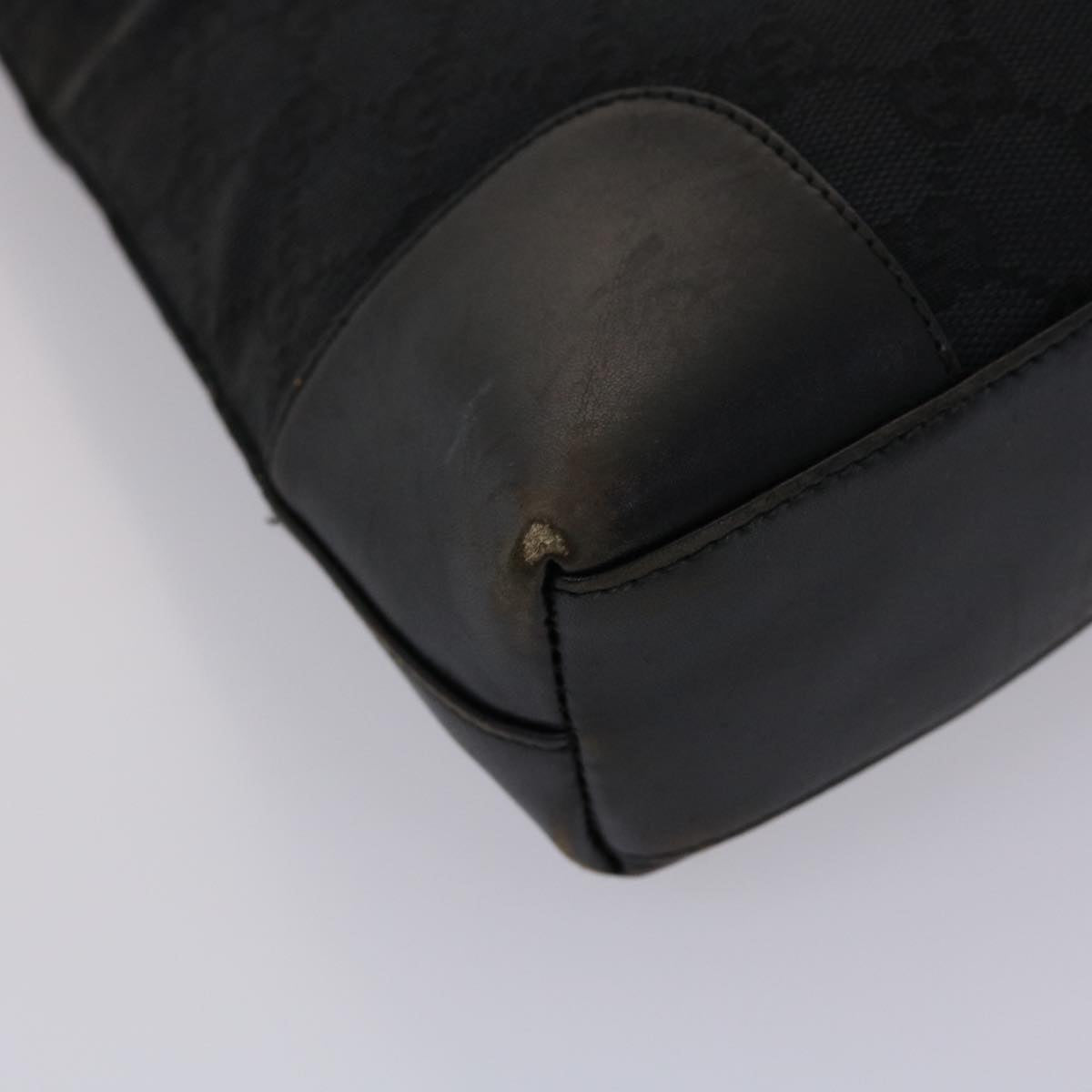 GUCCI GG Canvas Shoulder Bag Leather Black 001•4231 000926 ar9675B