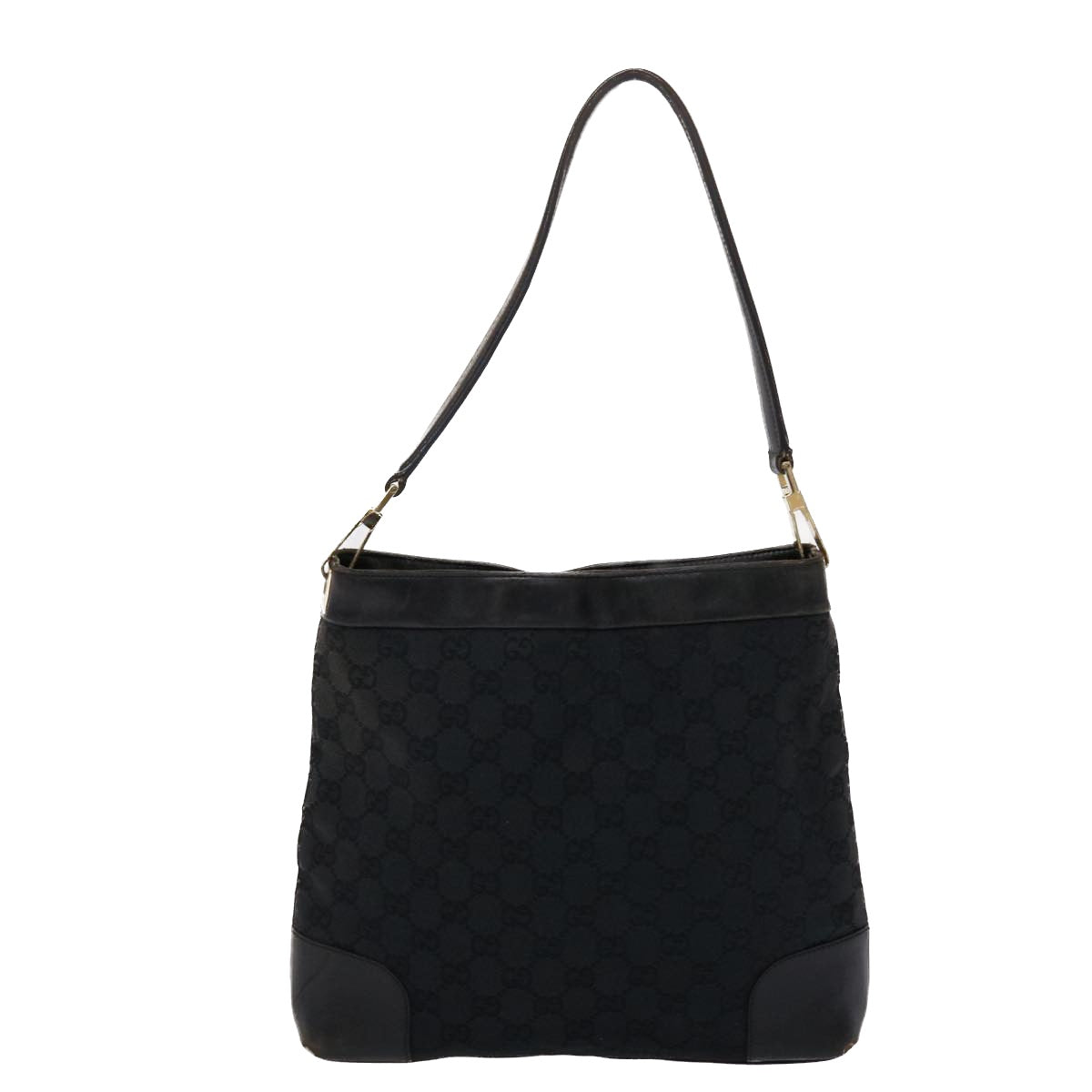 GUCCI GG Canvas Shoulder Bag Leather Black 001•4231 000926 ar9675B