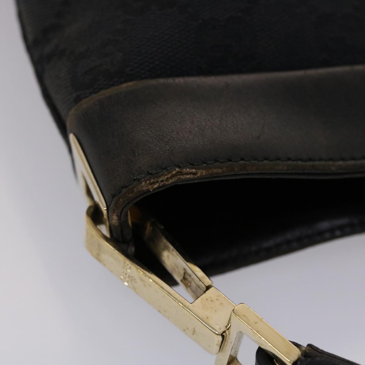 GUCCI GG Canvas Shoulder Bag Leather Black 001•4231 000926 ar9675B
