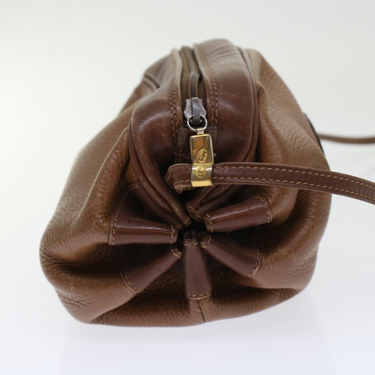 GUCCI Shoulder Bag Leather Brown 007•115•5770 ar9679B