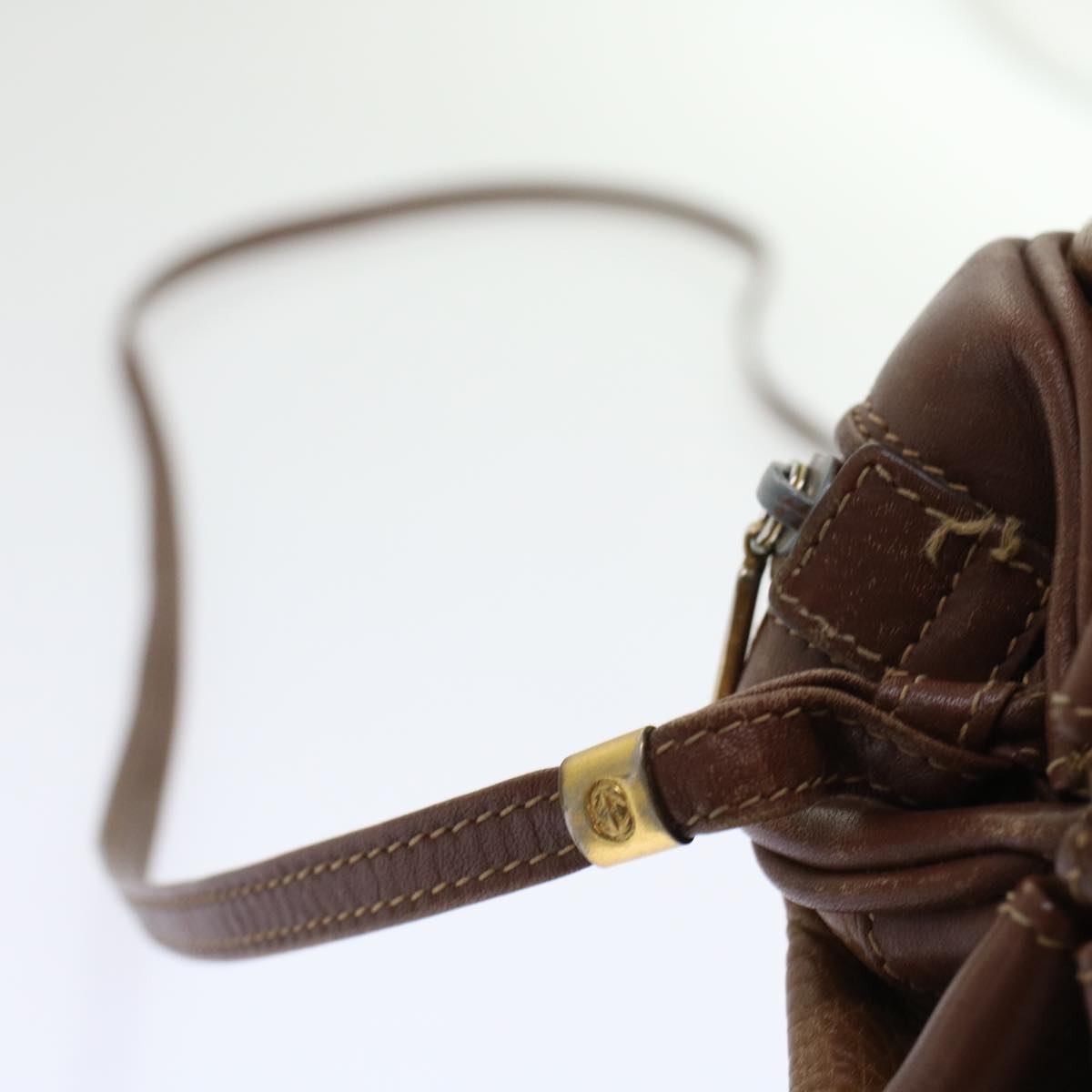 GUCCI Shoulder Bag Leather Brown 007•115•5770 ar9679B