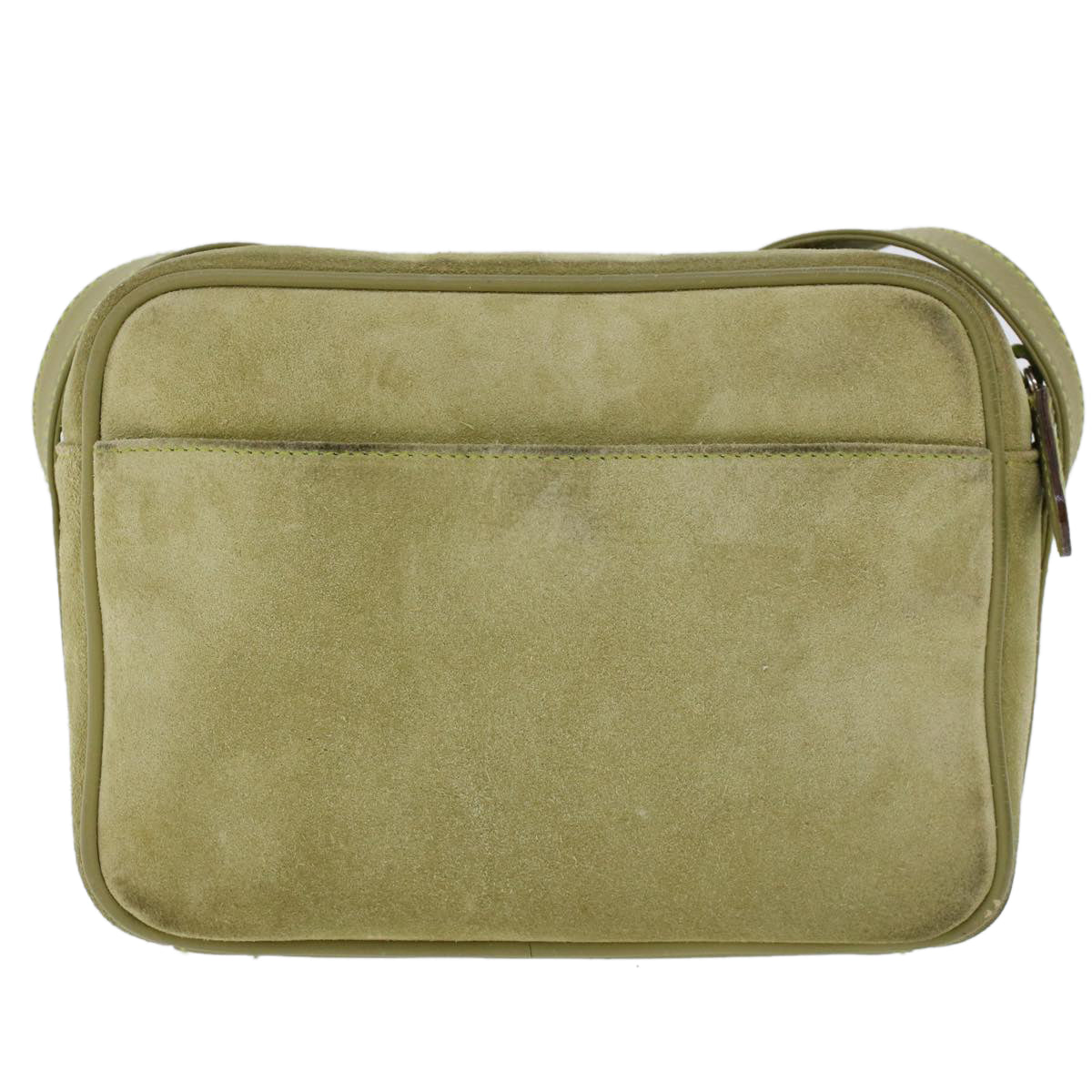 GUCCI Shoulder Bag Suede Green 007•3444•0221 ar9684B