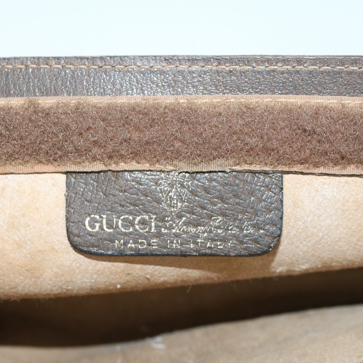 GUCCI GG Canvas Web Sherry Line Clutch Bag Beige Red Green ar9687B