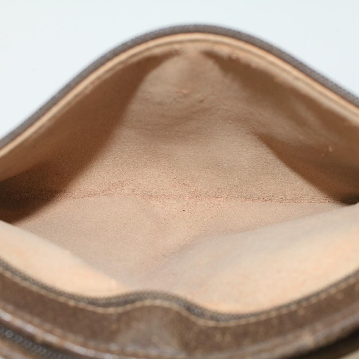 GUCCI GG Canvas Clutch Bag PVC Leather Beige 97.01.037 ar9696B