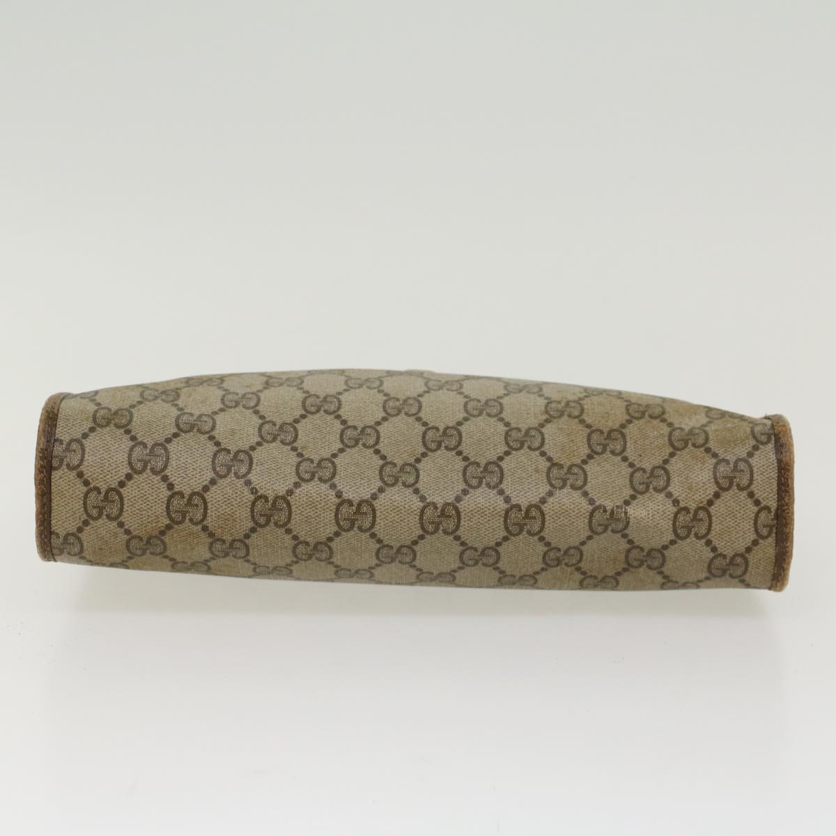 GUCCI GG Canvas Clutch Bag PVC Leather Beige 97.01.037 ar9696B
