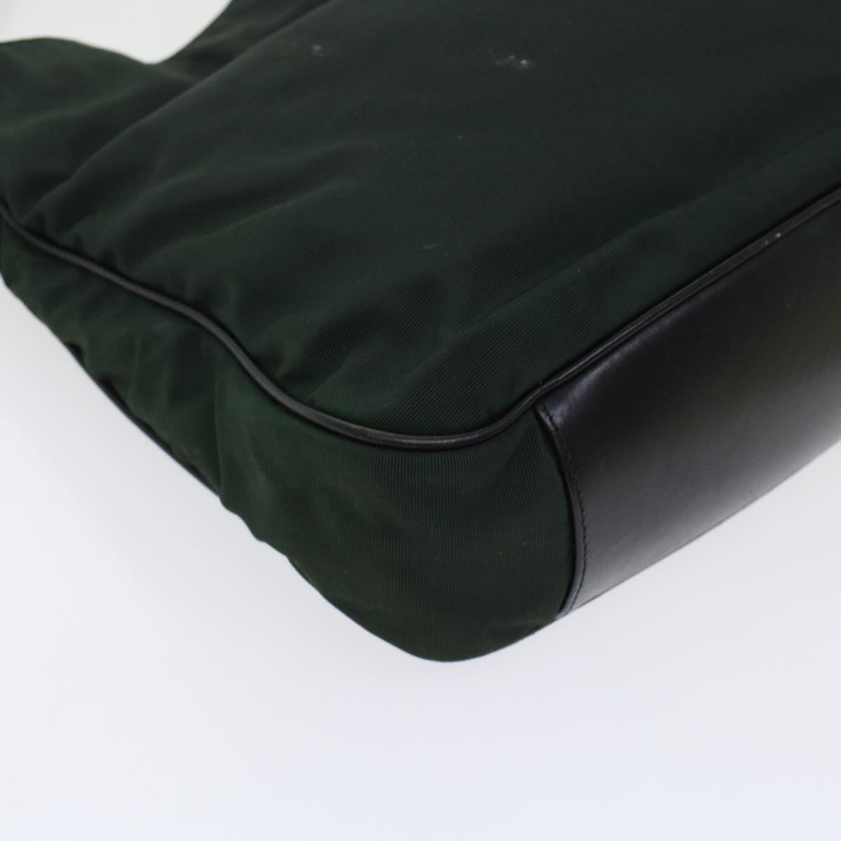 GUCCI Bamboo Shoulder Bag Nylon Leather Green 001 1638 3754 ar9698B