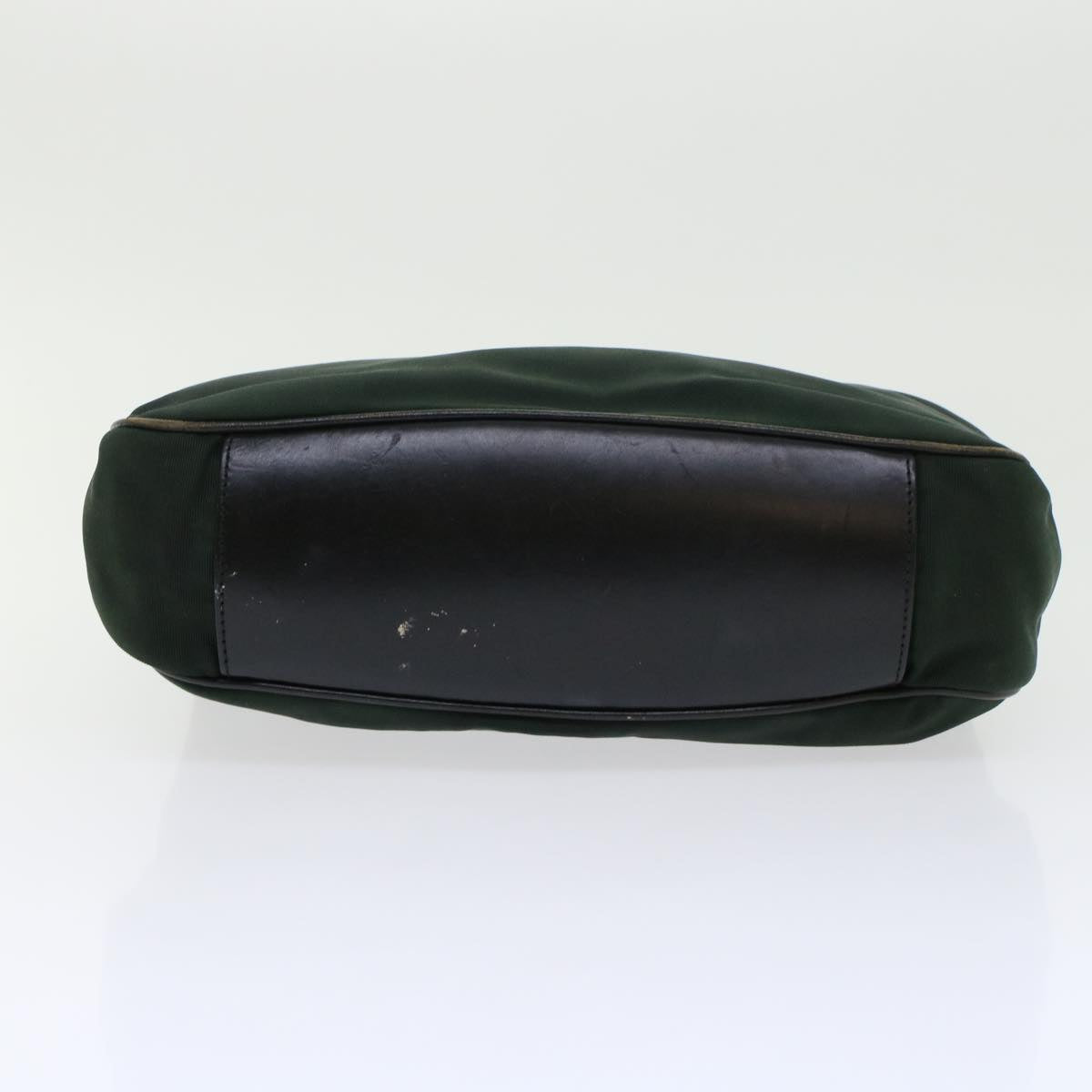 GUCCI Bamboo Shoulder Bag Nylon Leather Green 001 1638 3754 ar9698B