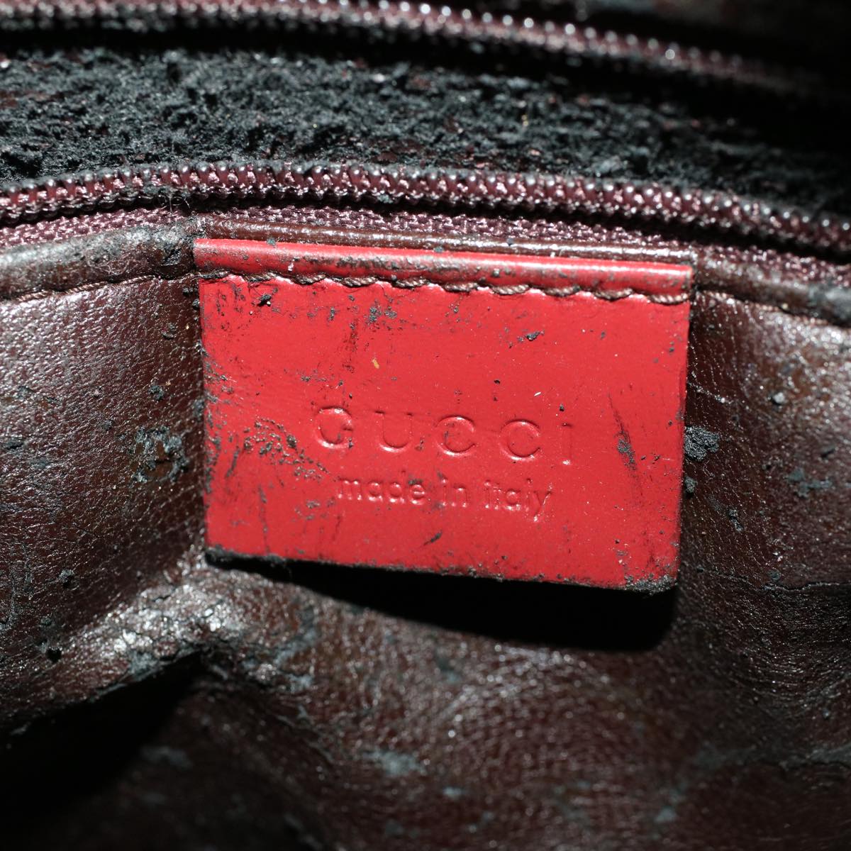 GUCCI Shoulder Bag Patent leather Red ar9699B