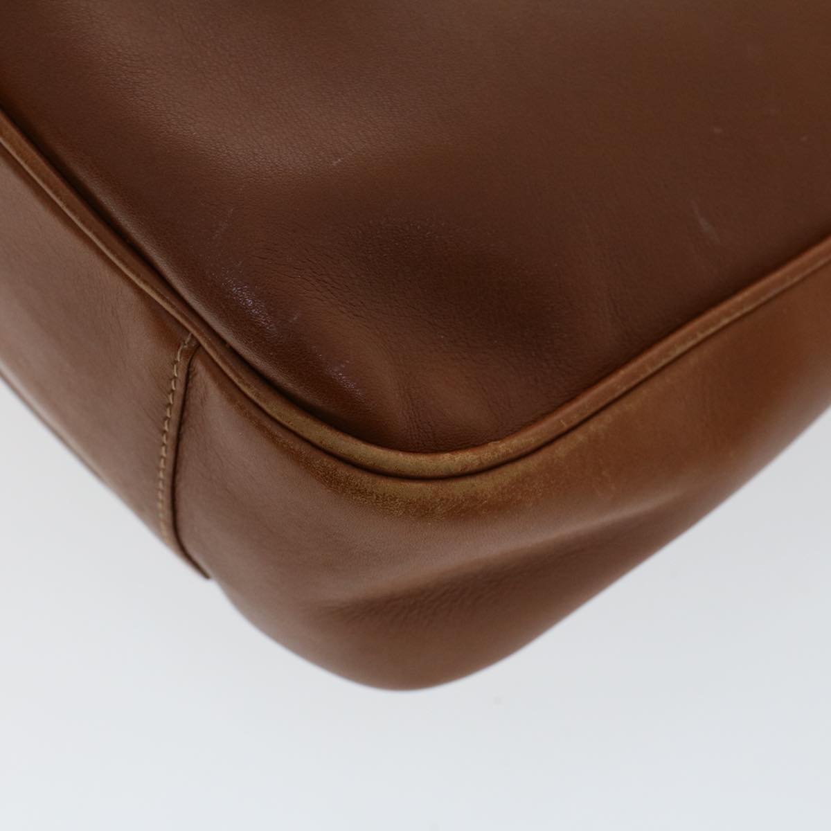 GUCCI Bamboo Hand Bag Leather 2way Brown 001•1638•2615 ar9706B