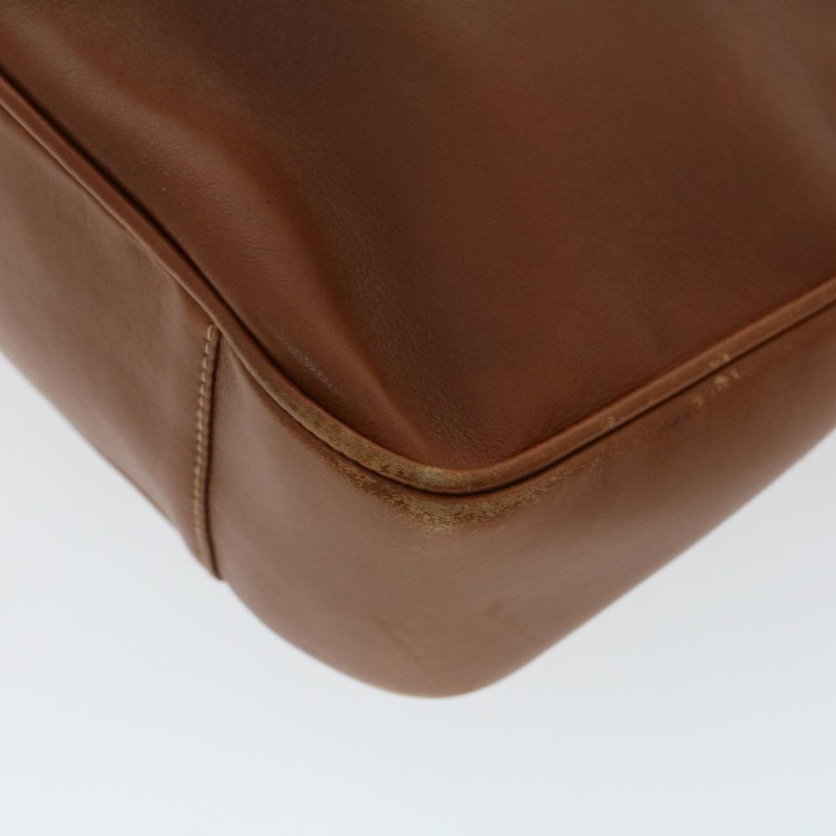 GUCCI Bamboo Hand Bag Leather 2way Brown 001•1638•2615 ar9706B