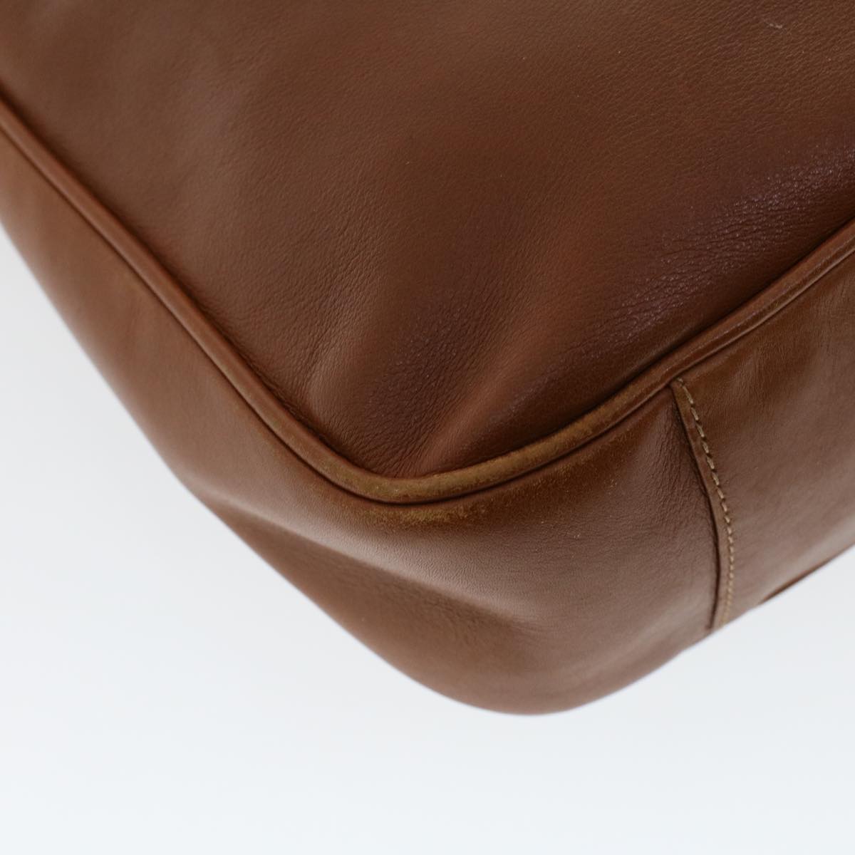 GUCCI Bamboo Hand Bag Leather 2way Brown 001•1638•2615 ar9706B