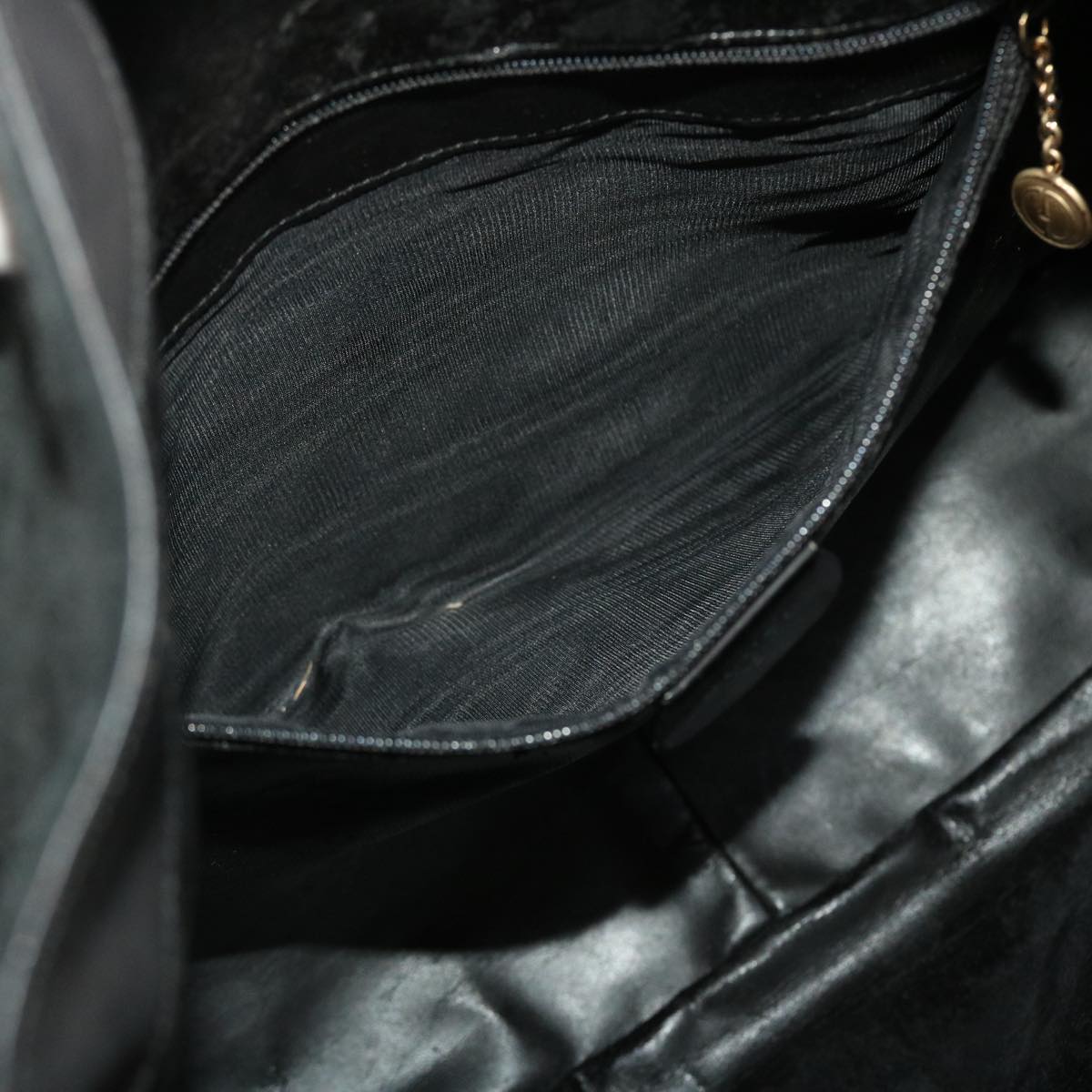 GUCCI Bamboo Hand Bag Suede 2way Black ar9709B