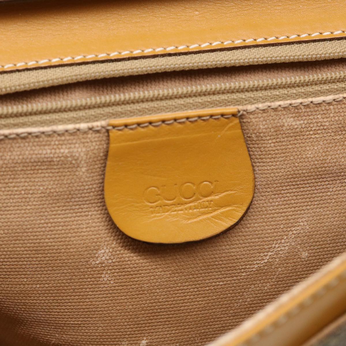 GUCCI Shoulder Bag Canvas Leather Brown 004.115.3410 ar9770