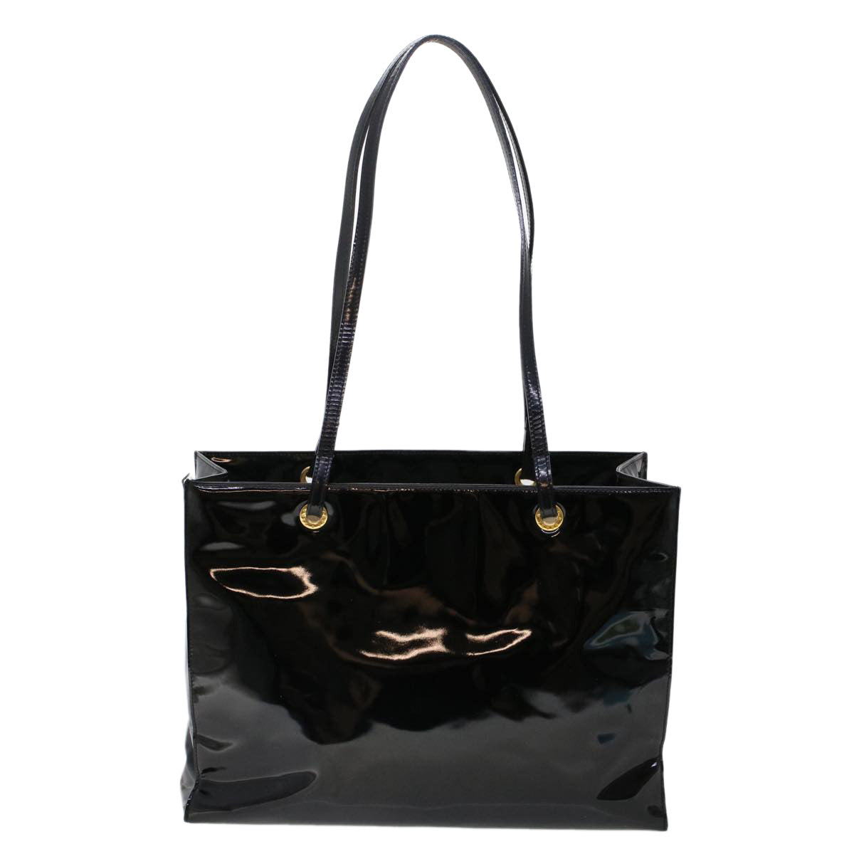 FENDI Shoulder Bag Patent leather Black ar9850