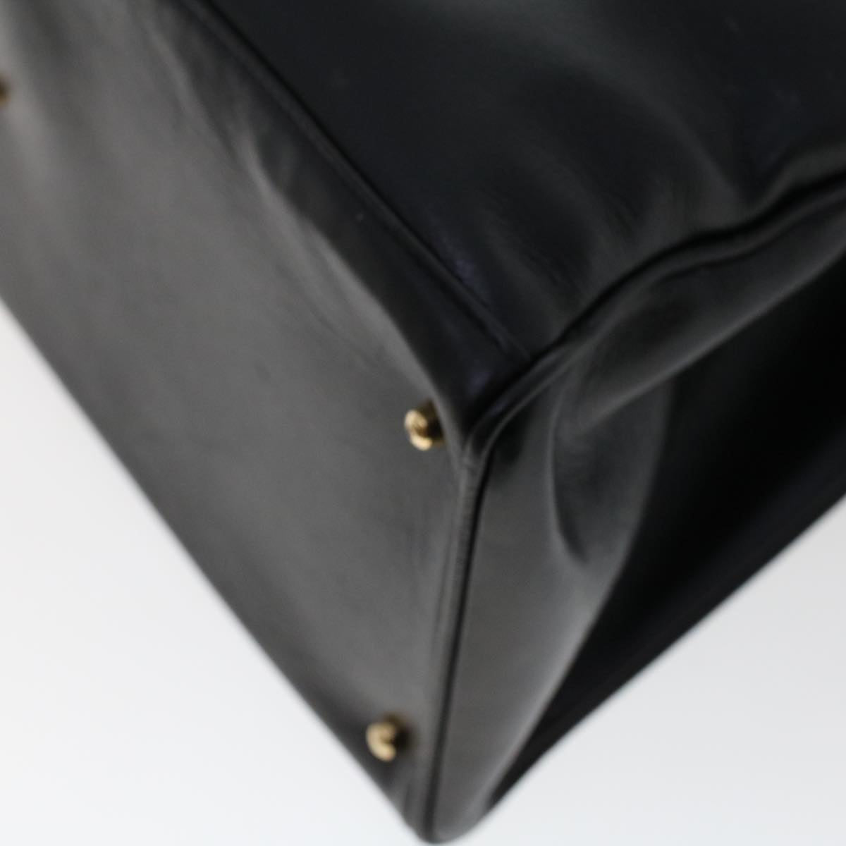 GUCCI Bamboo Hand Bag Leather 2way Black 002.2855.0322.0 ar9879B