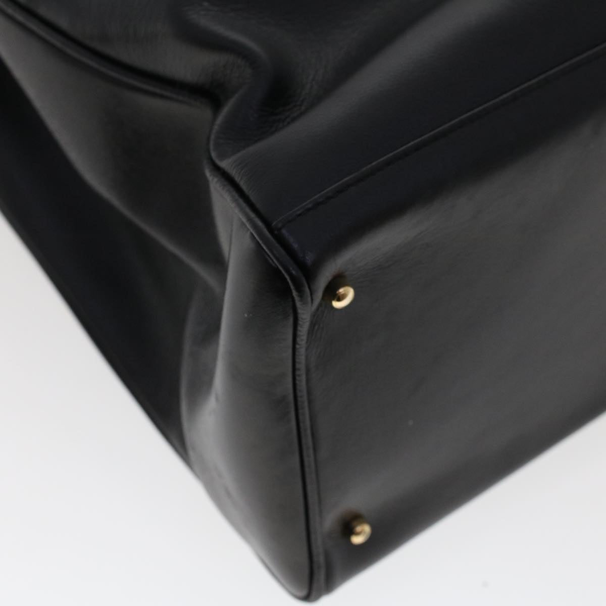 GUCCI Bamboo Hand Bag Leather 2way Black 002.2855.0322.0 ar9879B