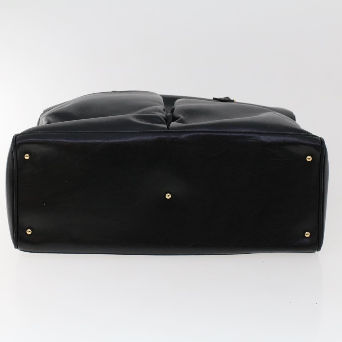 GUCCI Bamboo Hand Bag Leather 2way Black 002.2855.0322.0 ar9879B
