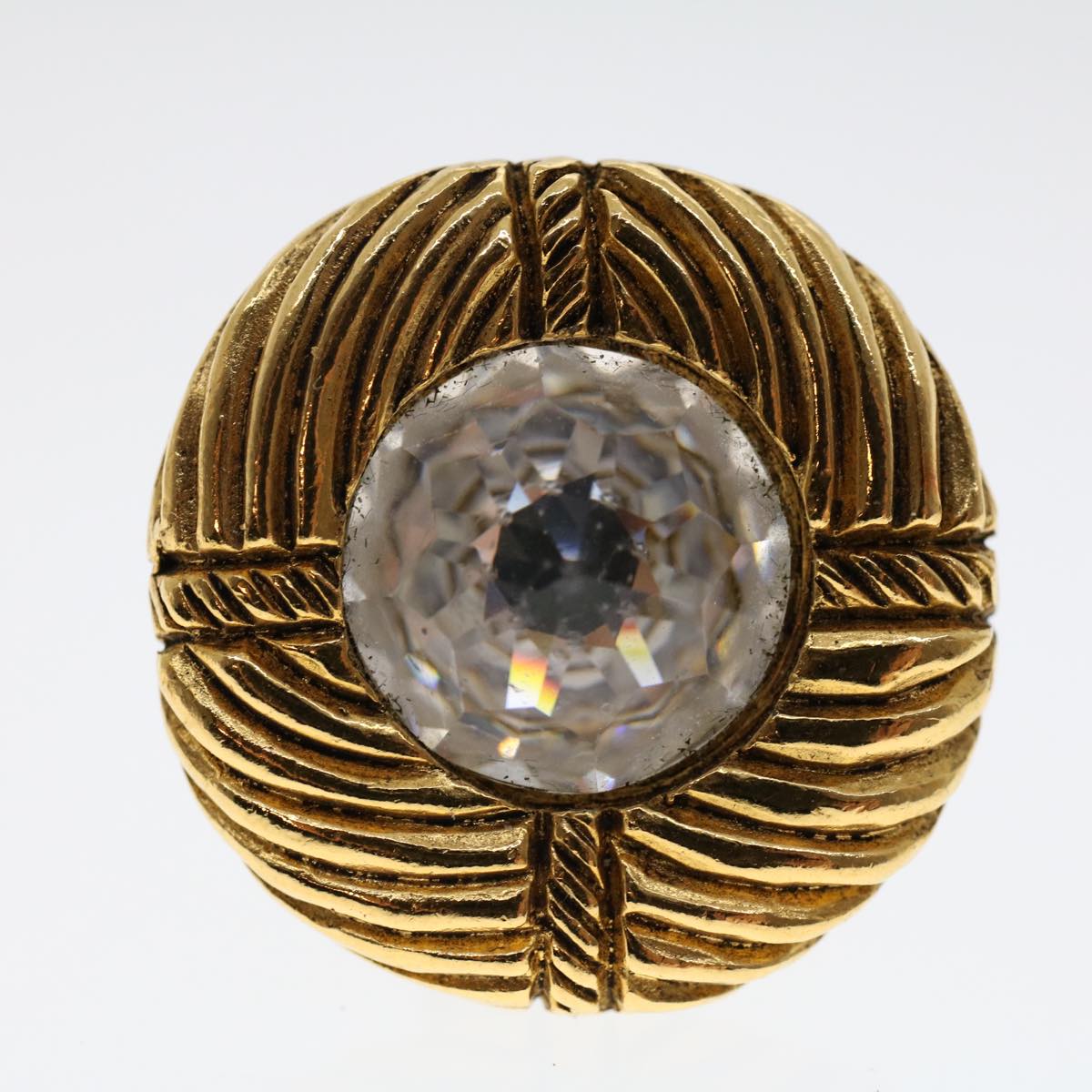 CHANEL Earring Gold Tone CC ar9887B