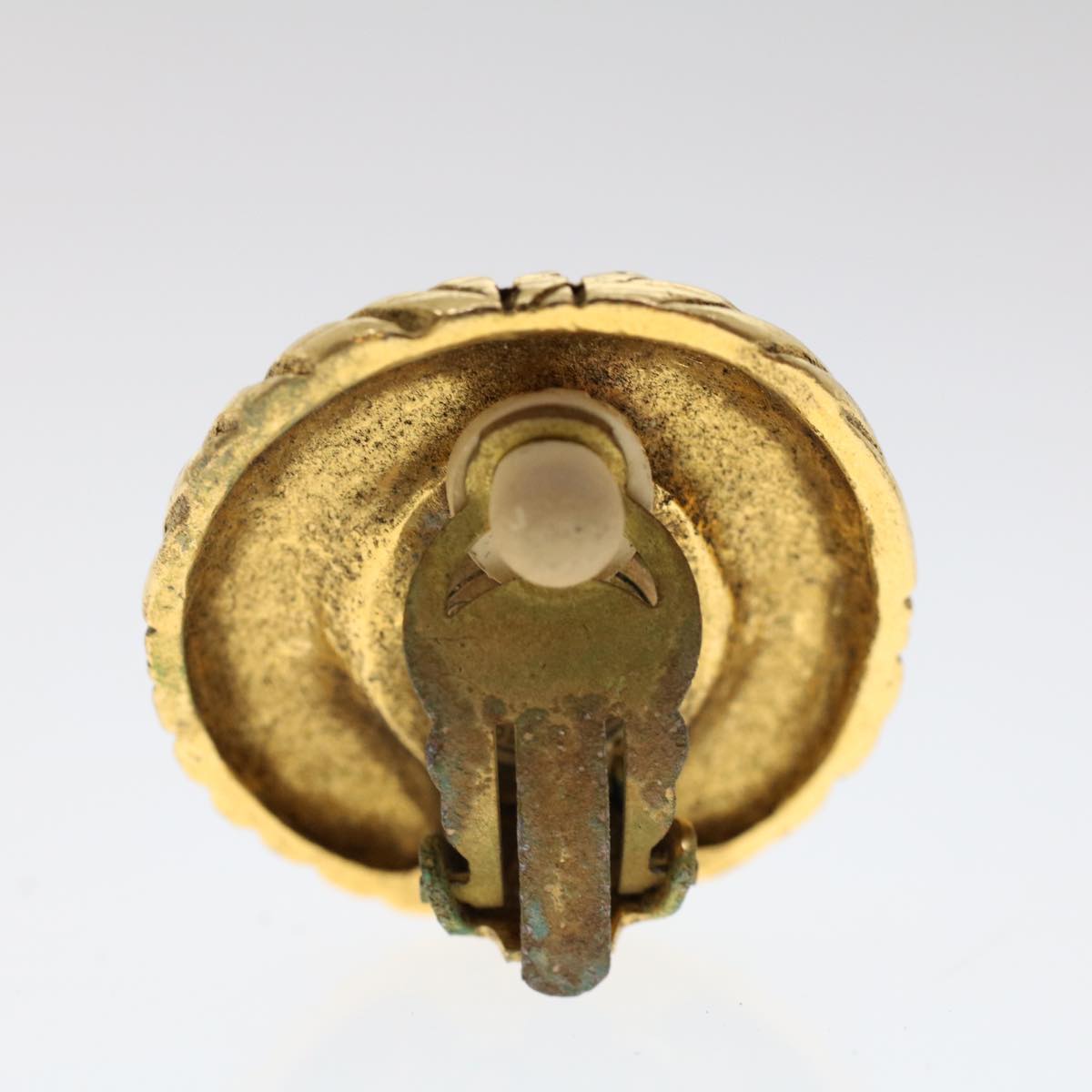 CHANEL Earring Gold Tone CC ar9887B
