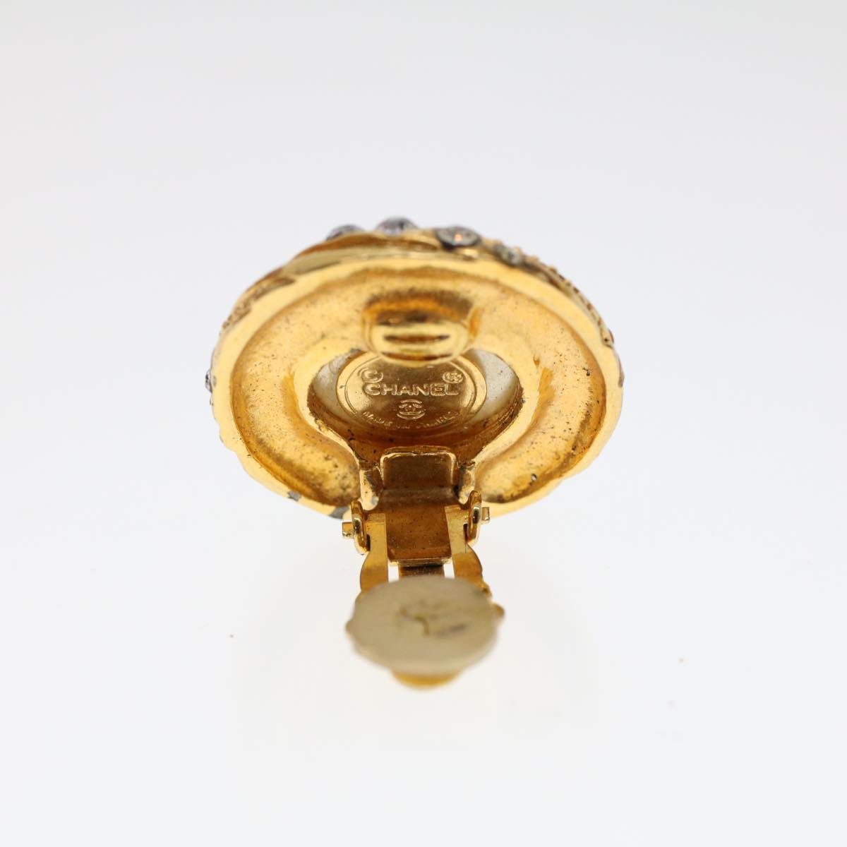 CHANEL Earring Gold Tone CC ar9890B