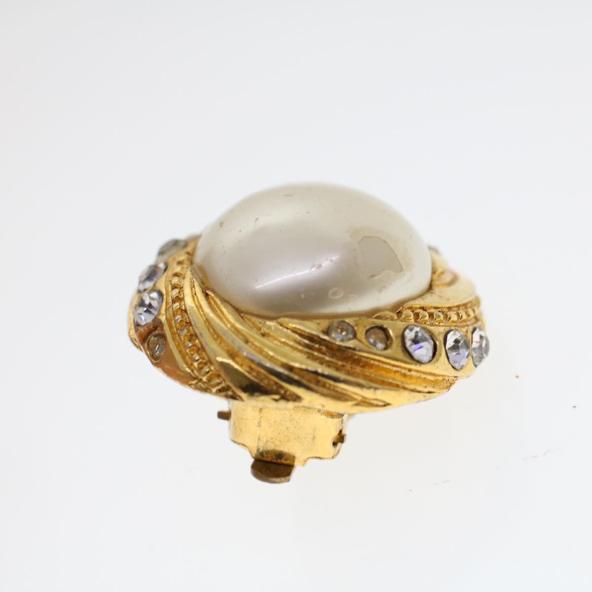CHANEL Earring Gold Tone CC ar9890B