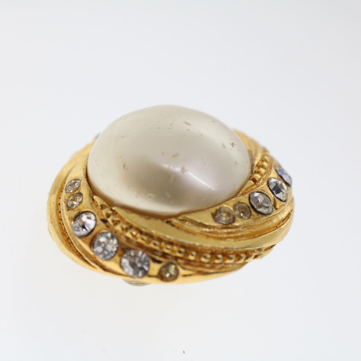 CHANEL Earring Gold Tone CC ar9890B