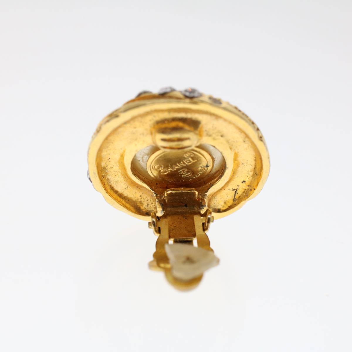 CHANEL Earring Gold Tone CC ar9890B