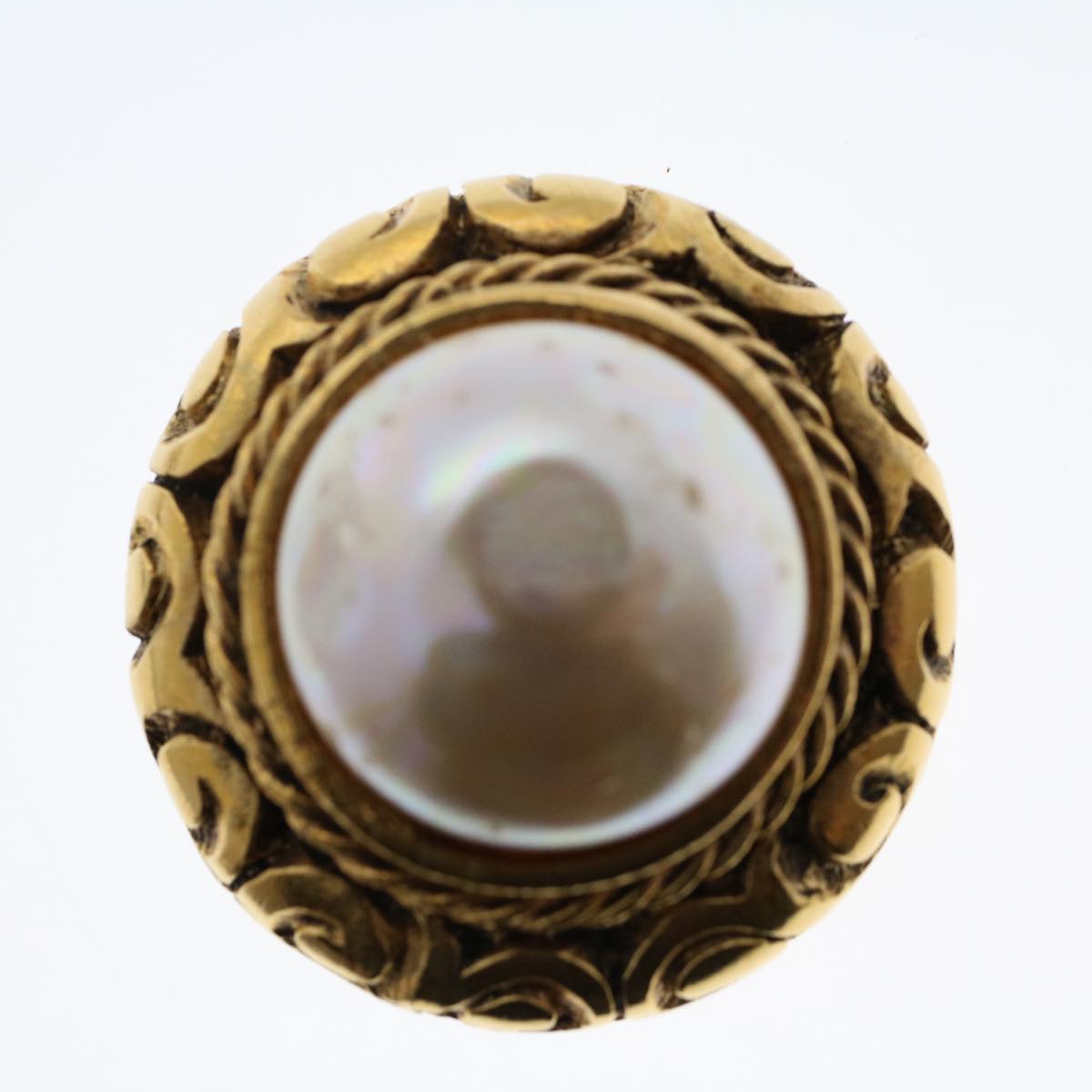 CHANEL Earring Gold Tone CC ar9892B