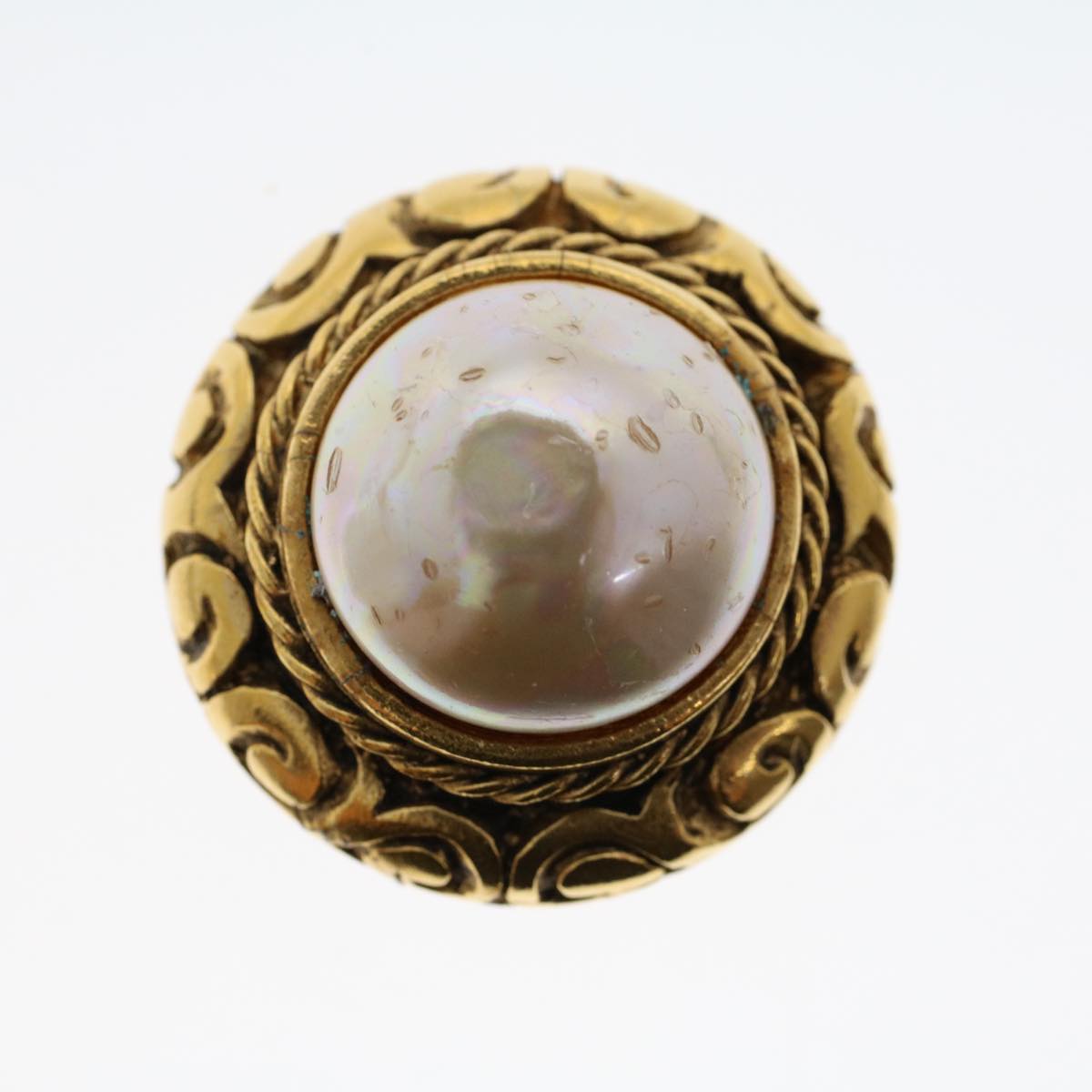 CHANEL Earring Gold Tone CC ar9892B