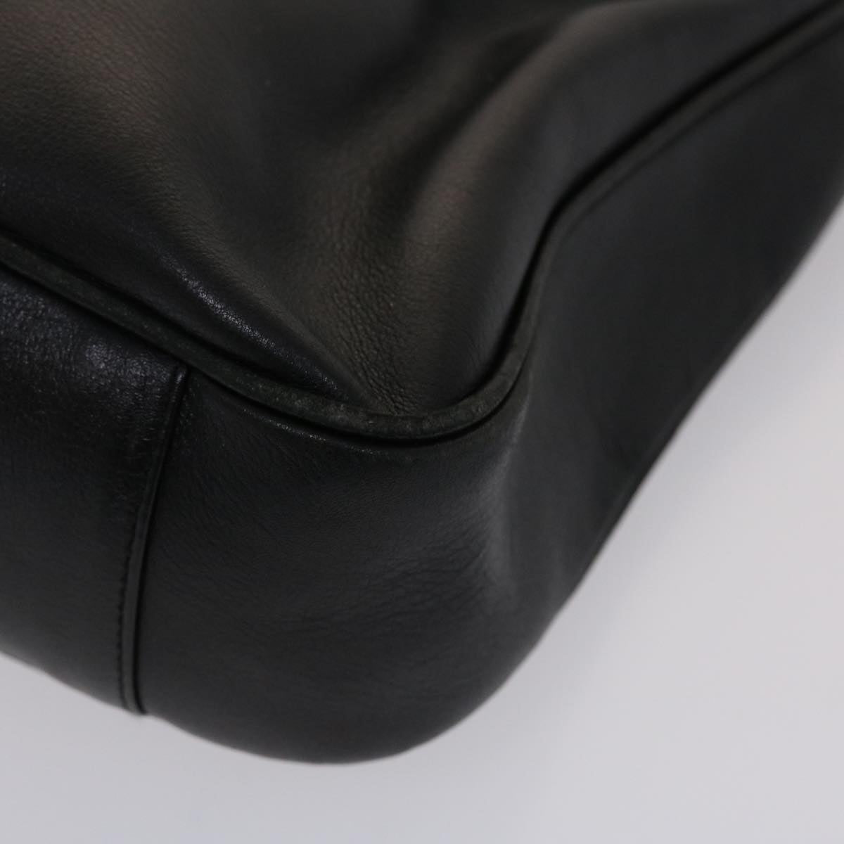 GUCCI Bamboo Shoulder Bag Leather Black 001.0166.1638 ar9913B