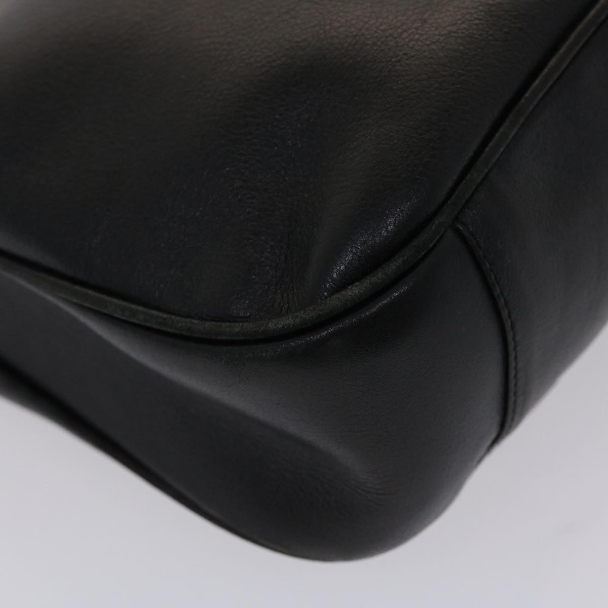 GUCCI Bamboo Shoulder Bag Leather Black 001.0166.1638 ar9913B