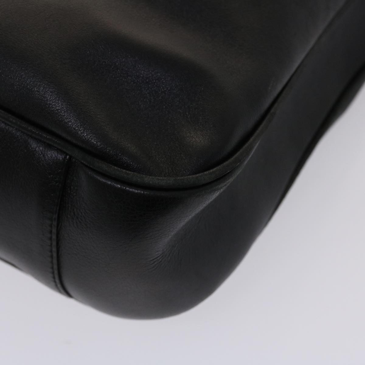 GUCCI Bamboo Shoulder Bag Leather Black 001.0166.1638 ar9913B