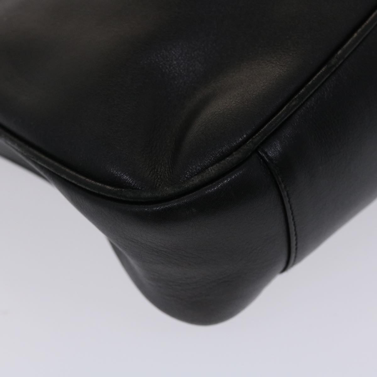 GUCCI Bamboo Shoulder Bag Leather Black 001.0166.1638 ar9913B