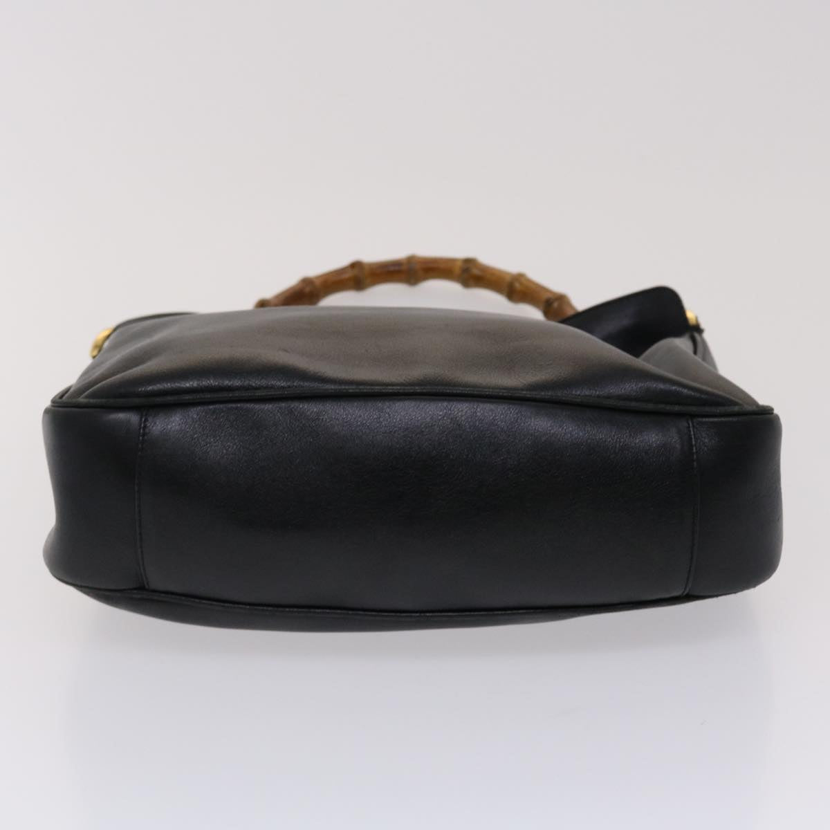 GUCCI Bamboo Shoulder Bag Leather Black 001.0166.1638 ar9913B