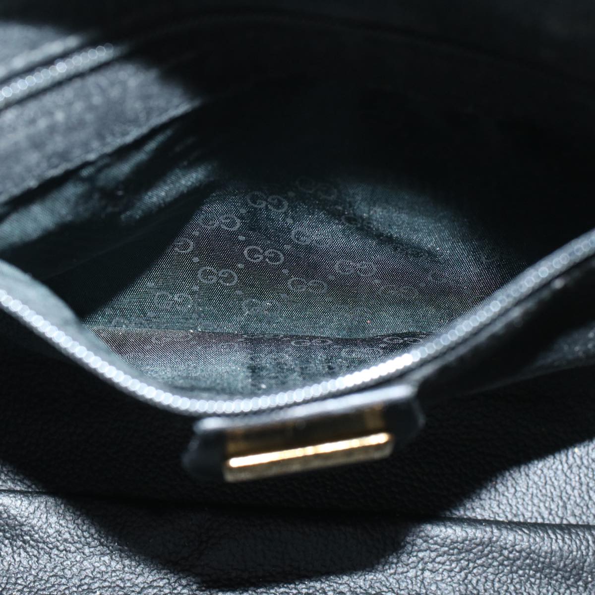 GUCCI GG Canvas Shoulder Bag Coated Canvas Black 007•115•0083 ar9924