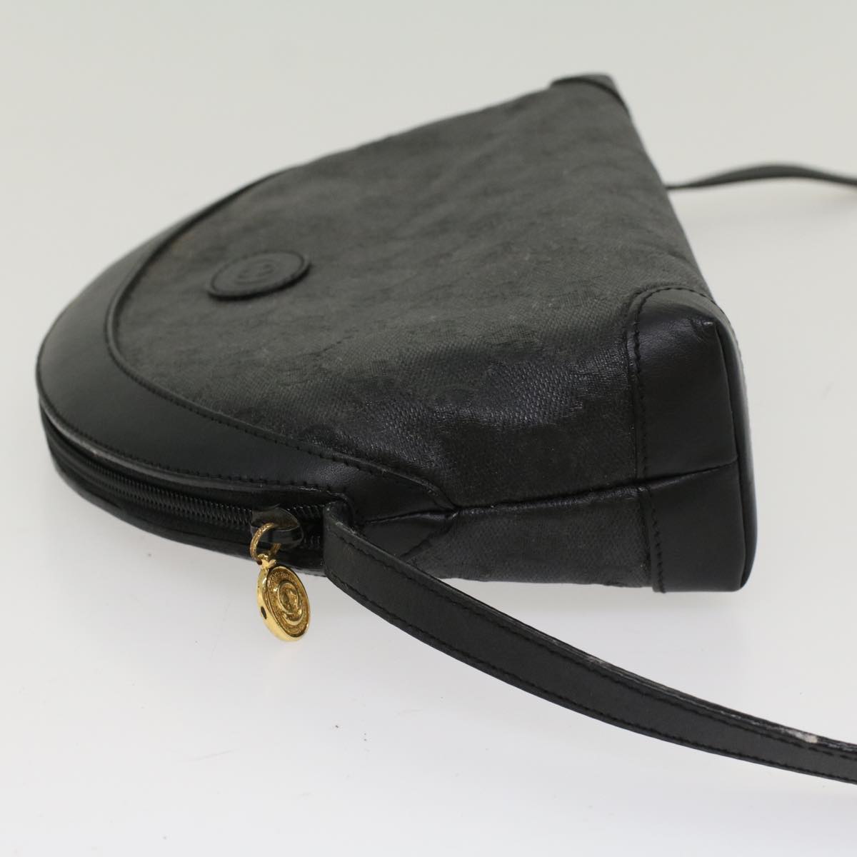 GUCCI GG Canvas Shoulder Bag Coated Canvas Black 007•115•0083 ar9924