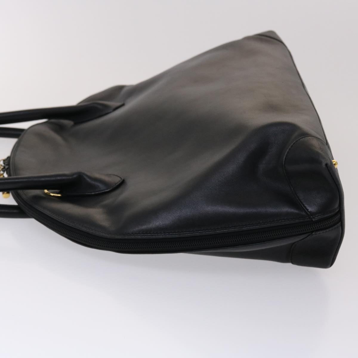 GUCCI Bamboo Shoulder Bag Leather Black ar9933