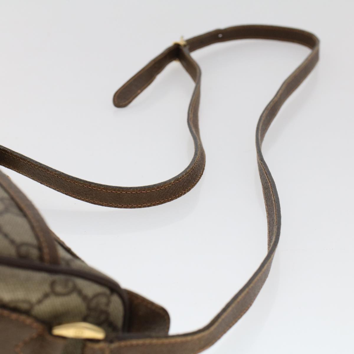 GUCCI GG Canvas Web Sherry Line Shoulder Bag Beige 001•193•6177 ar9950