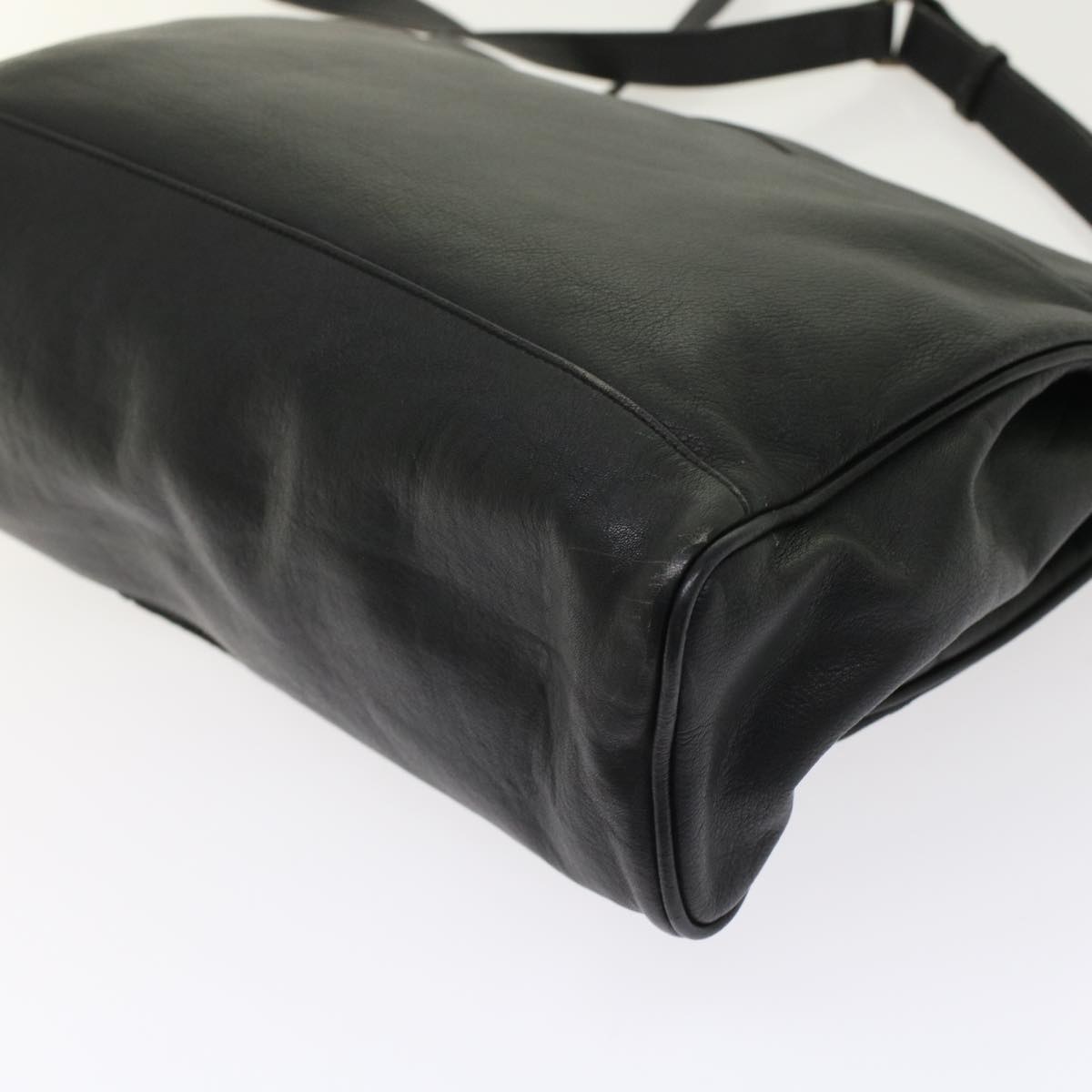 GUCCI Shoulder Bag Suede Leather Black ar9974