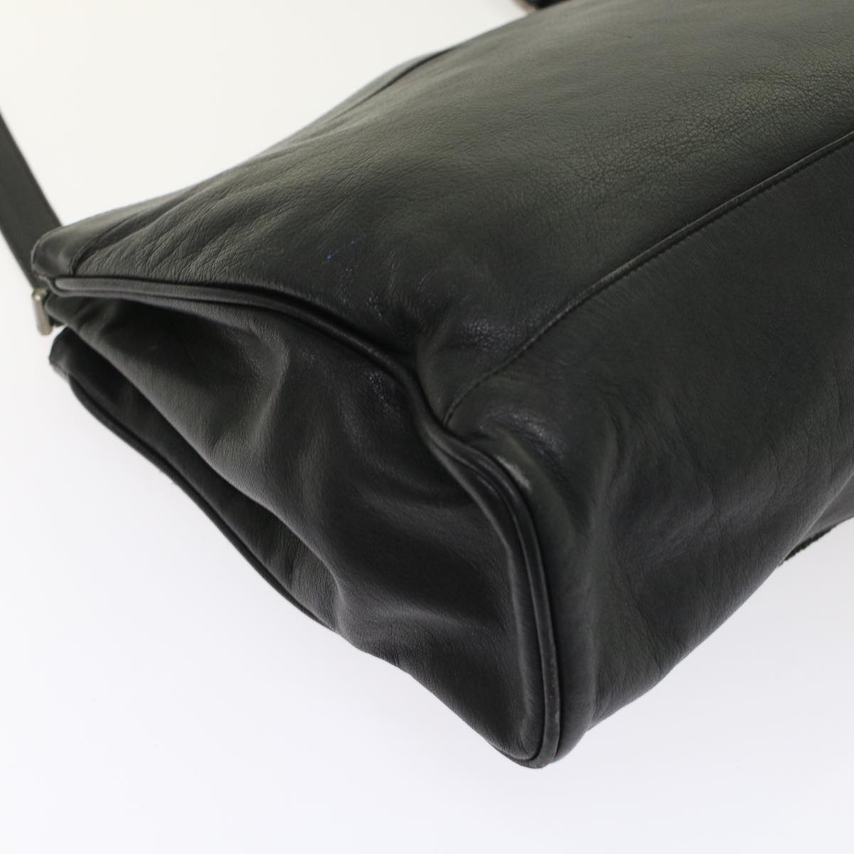GUCCI Shoulder Bag Suede Leather Black ar9974