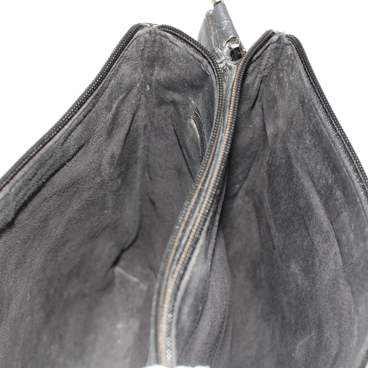 GUCCI Shoulder Bag Suede Leather Black ar9974