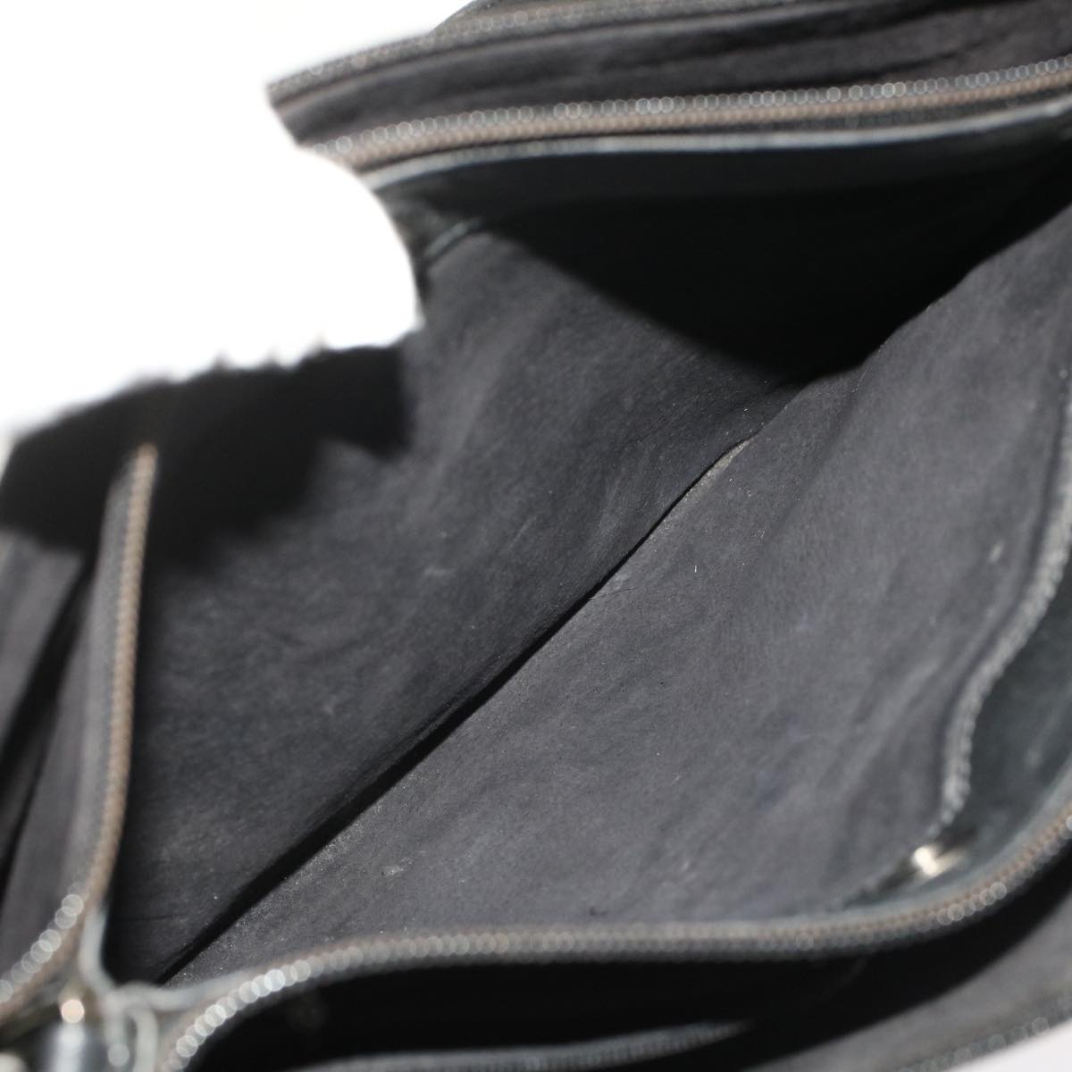 GUCCI Shoulder Bag Suede Leather Black ar9974