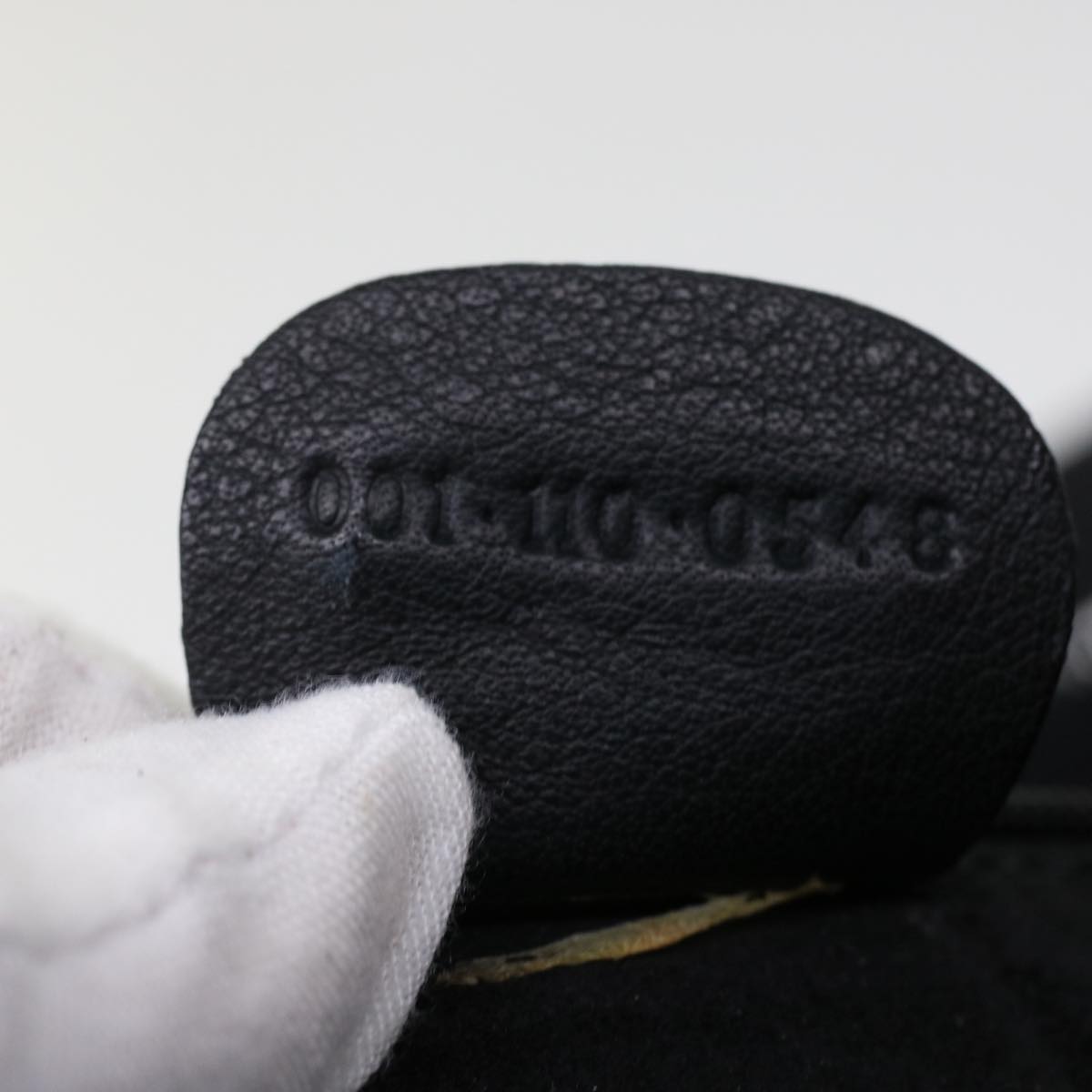 GUCCI Shoulder Bag Suede Leather Black ar9974